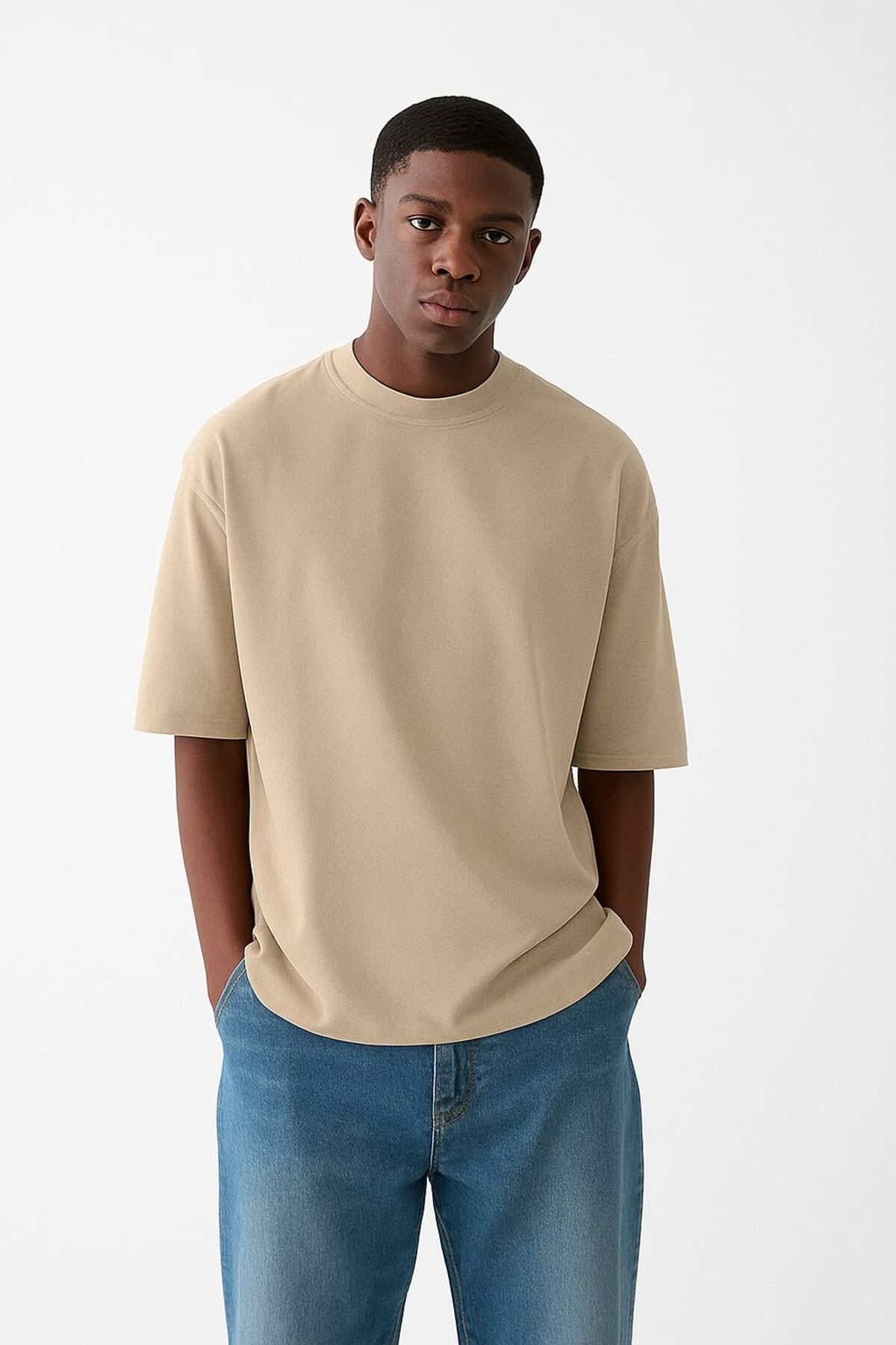 T SHIRT oversize beige